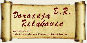 Doroteja Rilaković vizit kartica